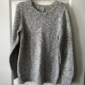 L.L. Bean Sweater, White and Black, Size Medium